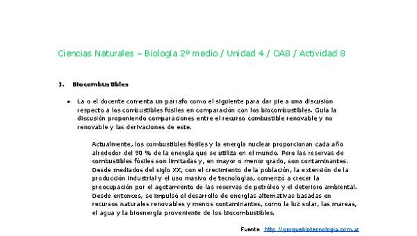 Ciencias Naturales 2 medio-Unidad 4-OA8-Actividad 8