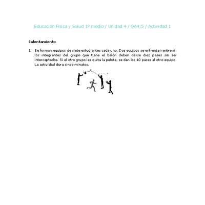 Educación Física 1 medio-Unidad 4-OA4;5-Actividad 1