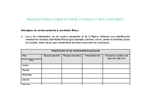 Educación Física 2 medio-Unidad 4-OA3-Actividad 1