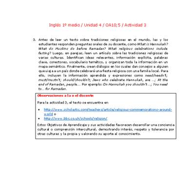Inglés 1 medio-Unidad 4-OA10;5-Actividad 3