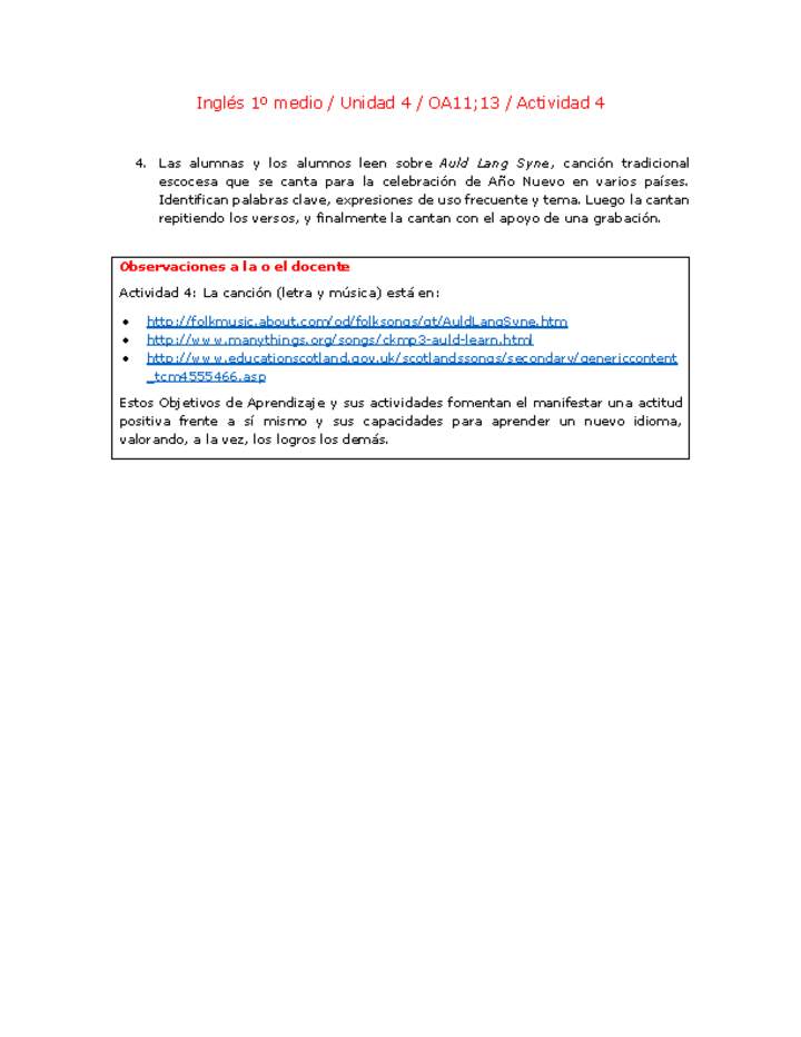 Inglés 1 medio-Unidad 4-OA11;13-Actividad 4