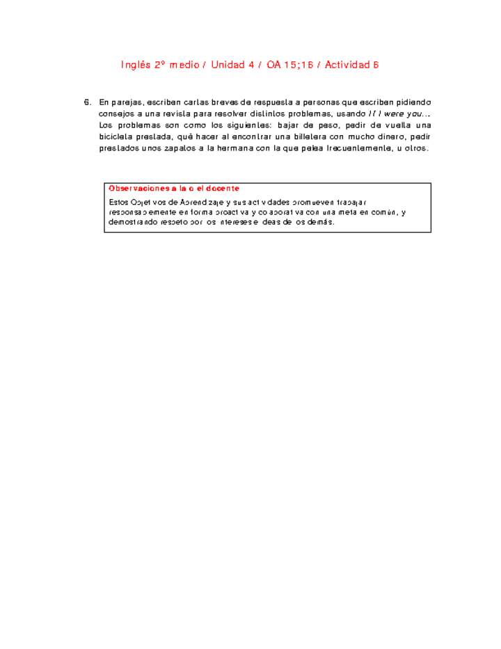 Inglés 2 medio-Unidad 4-OA15;16-Actividad 6