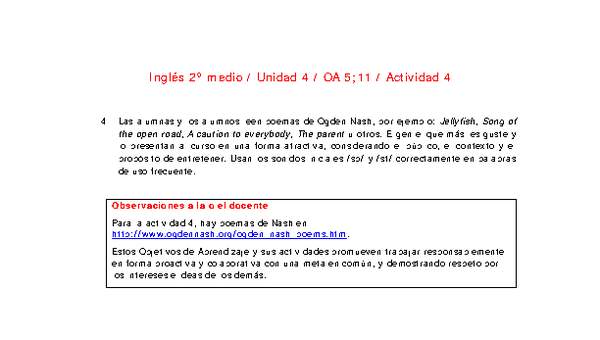 Inglés 2 medio-Unidad 4-OA5;11-Actividad 4