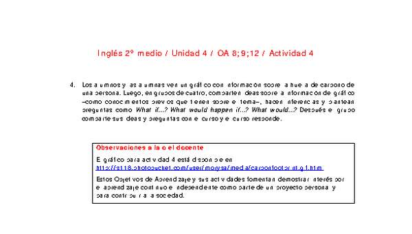 Inglés 2 medio-Unidad 4-OA8;9;12-Actividad 4