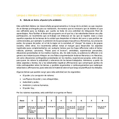 Lengua y Literatura 2 medio-Unidad 4-OA11;20;23-Actividad 8