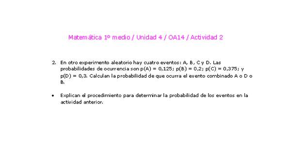 Matemática 1 medio-Unidad 4-OA14-Actividad 2