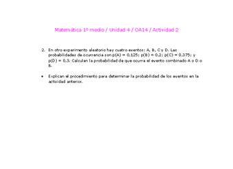 Matemática 1 medio-Unidad 4-OA14-Actividad 2