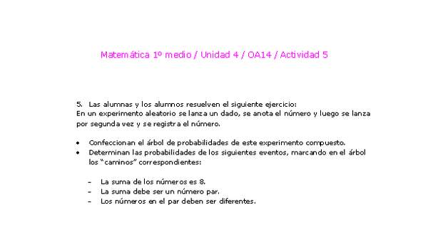 Matemática 1 medio-Unidad 4-OA14-Actividad 5