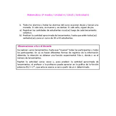 Matemática 1 medio-Unidad 4-OA15-Actividad 6