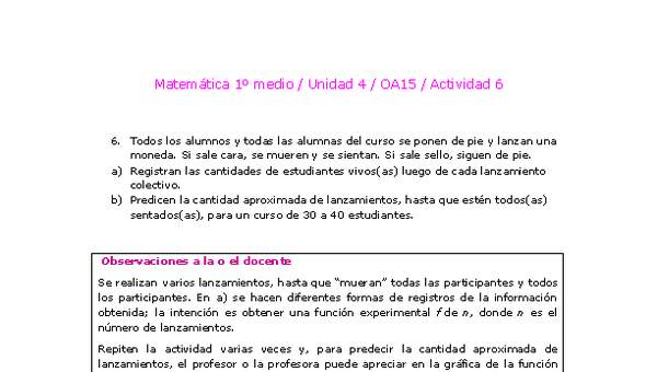 Matemática 1 medio-Unidad 4-OA15-Actividad 6