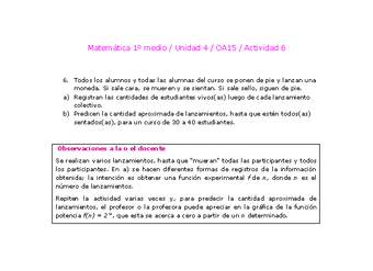 Matemática 1 medio-Unidad 4-OA15-Actividad 6