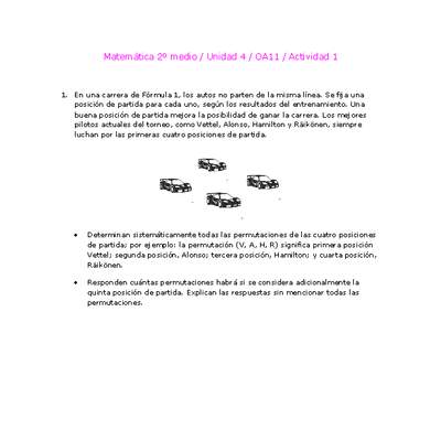 Matemática 2 medio-Unidad 4-OA11-Actividad 1