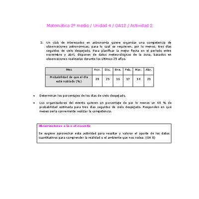 Matemática 2 medio-Unidad 4-OA12-Actividad 2