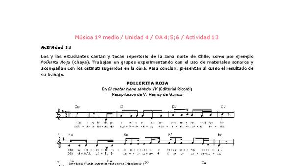 Artes Musicales 1 medio-Unidad 4-OA4;5;6-Actividad 13