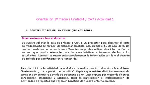 Orientación 1 medio-Unidad 4-OA7-Actividad 1