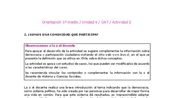 Orientación 1 medio-Unidad 4-OA7-Actividad 2