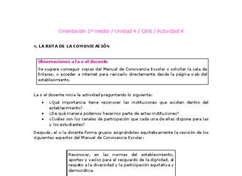 Orientación 1 medio-Unidad 4-OA8-Actividad 4