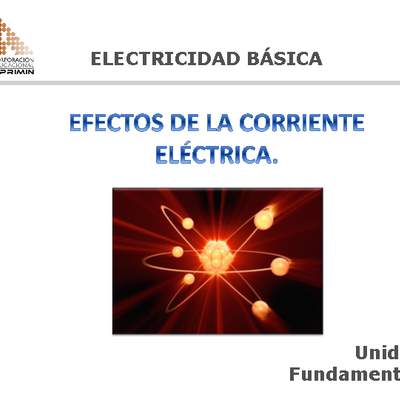 Presentación Efectos de la corriente eléctrica