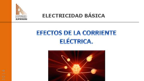 Presentación Efectos de la corriente eléctrica