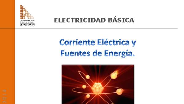 Presentación Corriente eléctrica y fuentes de energía