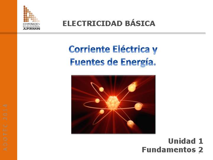 Presentación Corriente eléctrica y fuentes de energía