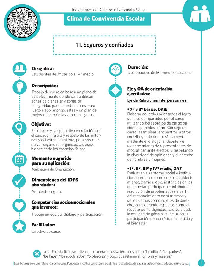 Ficha N° 11: Seguros y confiados.