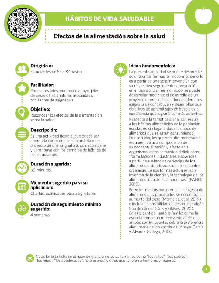 Ficha IDPS: Efectos de la alimentación sobre la salud.