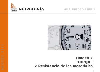 Presentación Torque, resistencia de los materiales