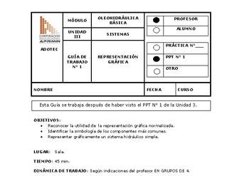 Guía de trabajo del docente Oleo-hidráulica, representación gráfica