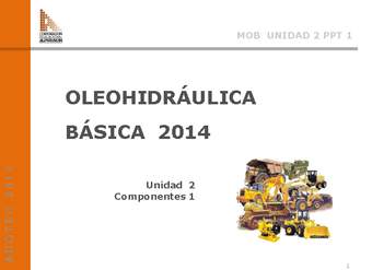 Presentación Oleo-hidráulica básica, componentes secciones de un sistema oleo-hidráulico