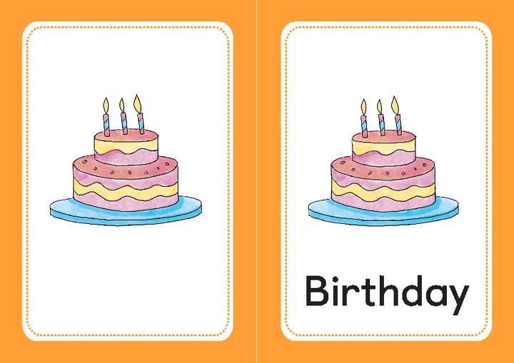 Tarjeta para imprimir o proyectar: Birthday