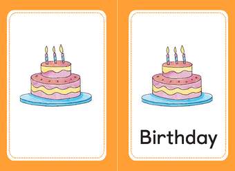 Tarjeta para imprimir o proyectar: Birthday