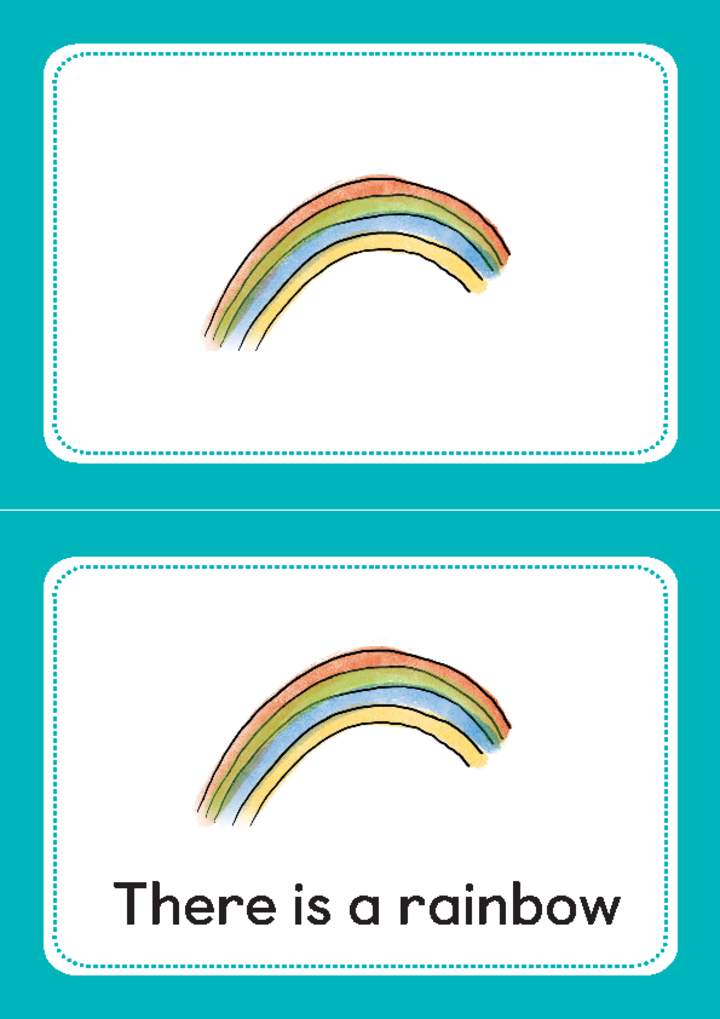 Tarjeta para imprimir o proyectar: There is a rainbow