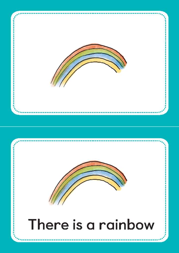 Tarjeta para imprimir o proyectar: There is a rainbow