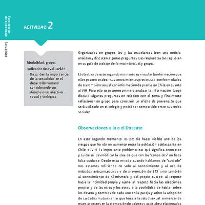 Sugerencia para el profesor: Actividad 2. Métodos de control de la natalidad y autocuidado