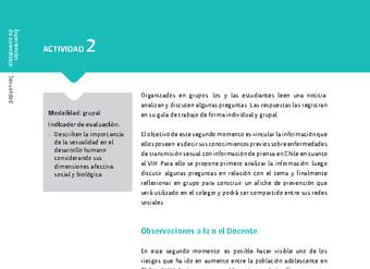 Sugerencia para el profesor: Actividad 2. Métodos de control de la natalidad y autocuidado