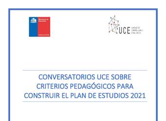 Conversatorios UCE sobre criterios pedagógicos para construir el plan de estudios 2021