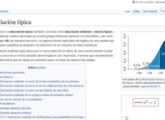 Wikipedia: desviación estándar