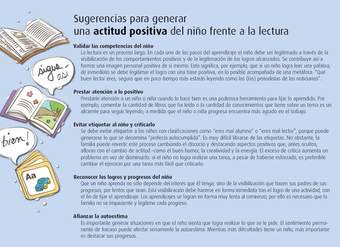 Sugerencias para generar una actitud positiva del niño frente a la lectura