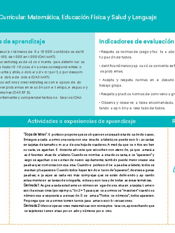 4° básico, Ficha N° 1 Movimiento en 15 minutos