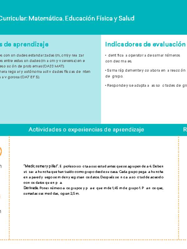 4° básico, Ficha N° 4 Movimiento en 15 minutos