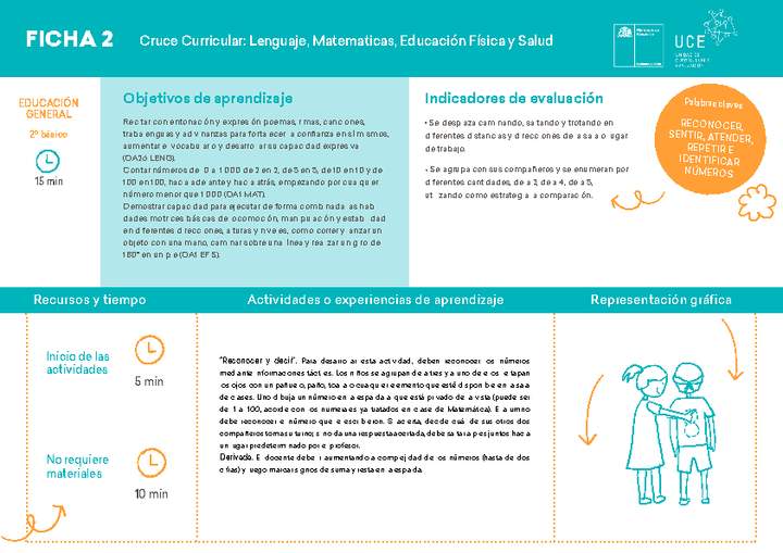 2° básico, Ficha N° 2 Movimiento en 15 minutos