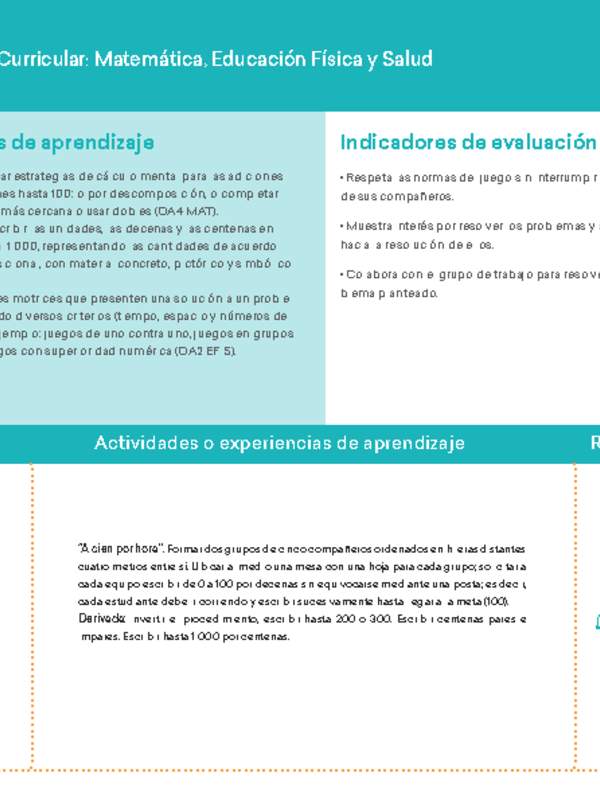 3° básico, Ficha N° 2 Movimiento en 15 minutos