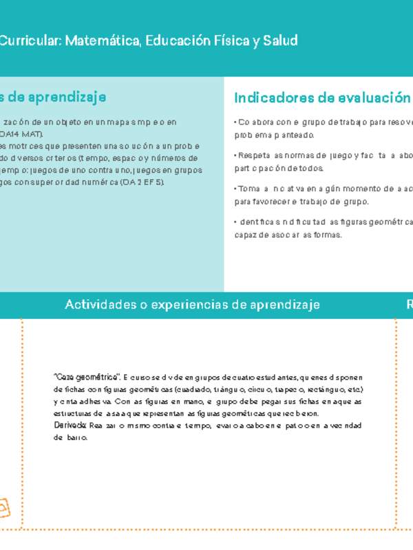 3° básico, Ficha N° 3 Movimiento en 15 minutos