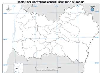 Mapa región del Libertador Bernardo Ohiggins (mudo)