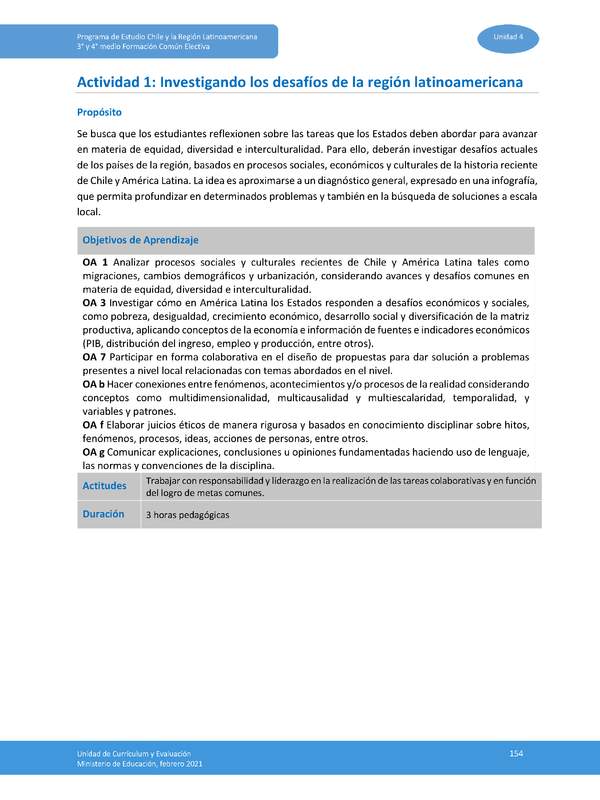 Actividad 1: Investigando los desafíos de la región latinoamericana