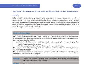 Actividad 2: Análisis sobre la toma de decisiones en una democracia