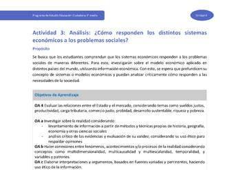 Actividad 3 - Análisis: ¿Cómo responden los distintos sistemas económicos a los problemas sociales?