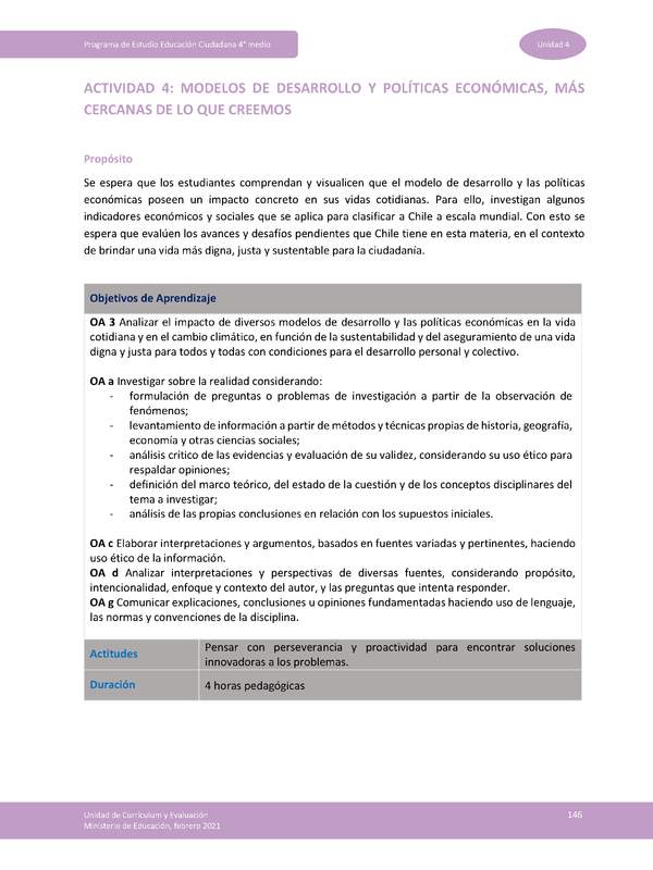 Actividad 4: Modelos de desarrollo y políticas económicas, más cercanas de lo que creemos