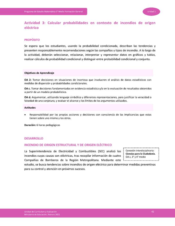 Actividad 3: Calcular probabilidades en contexto de incendios de origen eléctrico